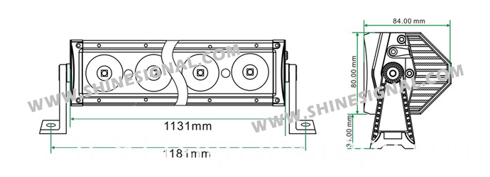 Police Warning Spot Light Bar (SB10-20 200W)
